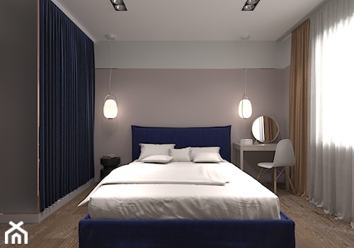 SPB - Średnia szara sypialnia, styl nowoczesny - zdjęcie od yasyasemenets