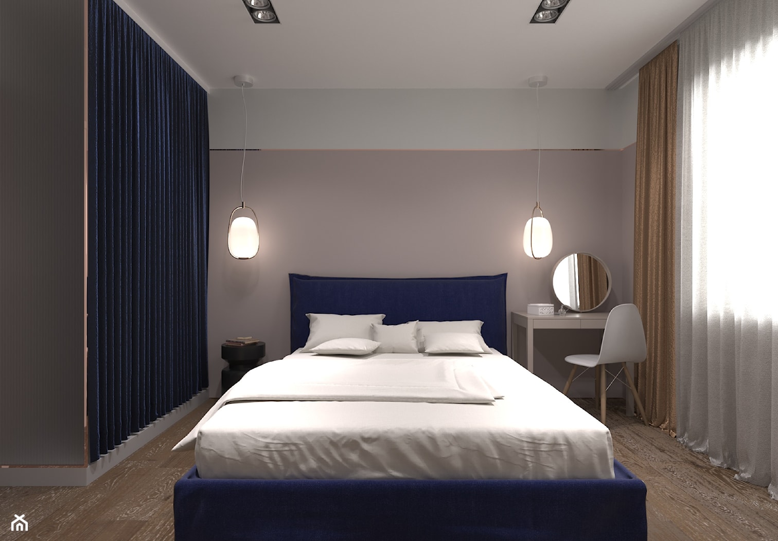 SPB - Średnia szara sypialnia, styl nowoczesny - zdjęcie od yasyasemenets - Homebook