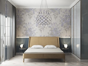 Apartament eklektyczny dla rodziny - Średnia czarna szara sypialnia, styl nowoczesny - zdjęcie od yasyasemenets