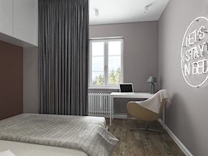 Apartament eklektyczny dla rodziny - Średnia szara z biurkiem sypialnia, styl glamour - zdjęcie od yasyasemenets