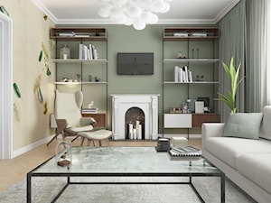 Apartament eklektyczny dla rodziny - Salon, styl nowoczesny - zdjęcie od yasyasemenets
