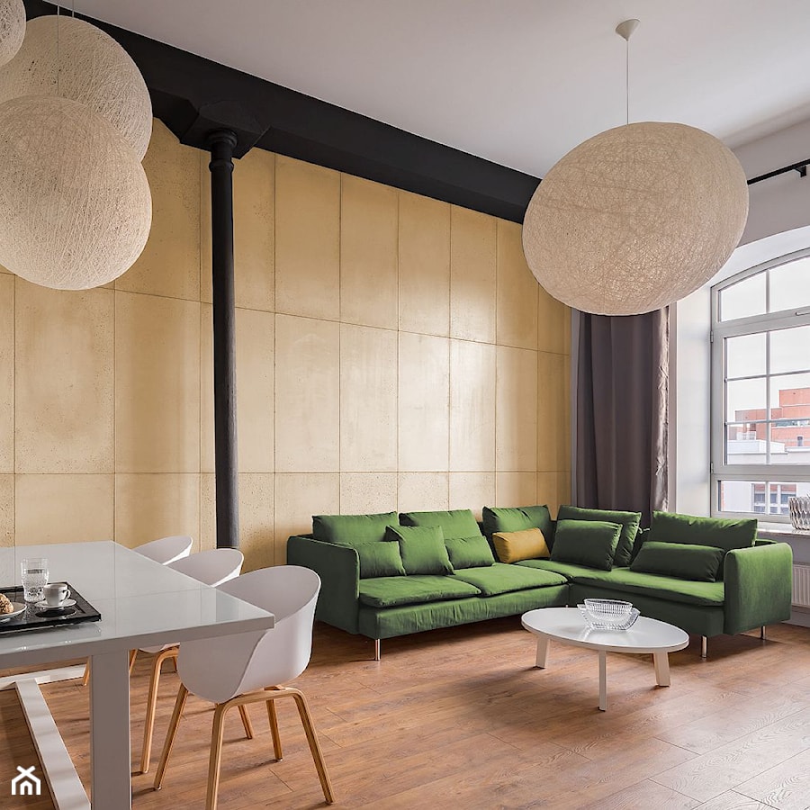 Wnętrze dla Twojego typu urody - Średni biały salon z jadalnią, styl minimalistyczny - zdjęcie od ITALSENSO