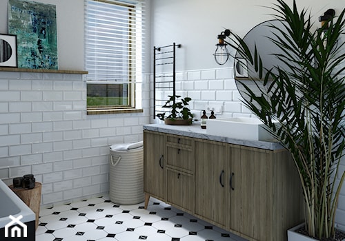 Ponadczasowa łazienka - Średnia łazienka z oknem, styl vintage - zdjęcie od MOM_Project