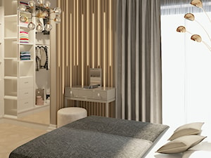 Sypialnia z otwartą garderobą - zdjęcie od Echaust Design - Studio Projektowania Wnętrz