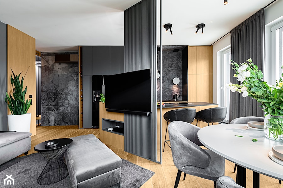 Apartament premium w Katowicach - Salon, styl nowoczesny - zdjęcie od Andrzej JMuffin Skomorowski