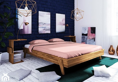 Średnia biała czarna sypialnia, styl glamour - zdjęcie od The Beds