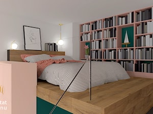 Kobieca kawalerka - Mała biała sypialnia, styl glamour - zdjęcie od Warsztat Designu