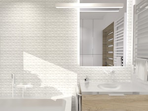 Łazienka - Mała bez okna z lustrem łazienka, styl minimalistyczny - zdjęcie od Warsztat Designu