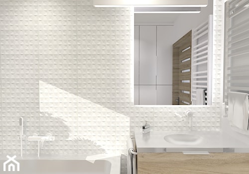 Łazienka - Mała bez okna z lustrem łazienka, styl minimalistyczny - zdjęcie od Warsztat Designu