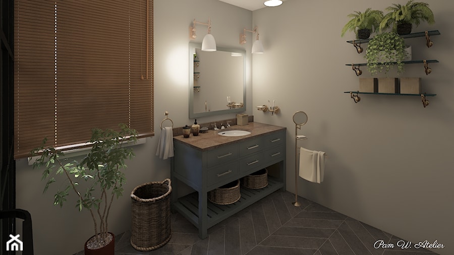 Wizualizacja łazienki nr3. - Łazienka, styl tradycyjny - zdjęcie od pamw.atelier