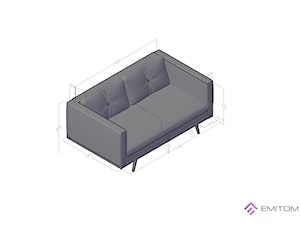 Kolekcja Elite Wood, sofa dwuosobowa - zdjęcie od Emitom_ Meble tapicerowane