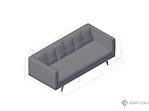 Kolekcja Elite Wood, sofa trzyosobowa - zdjęcie od Emitom_ Meble tapicerowane