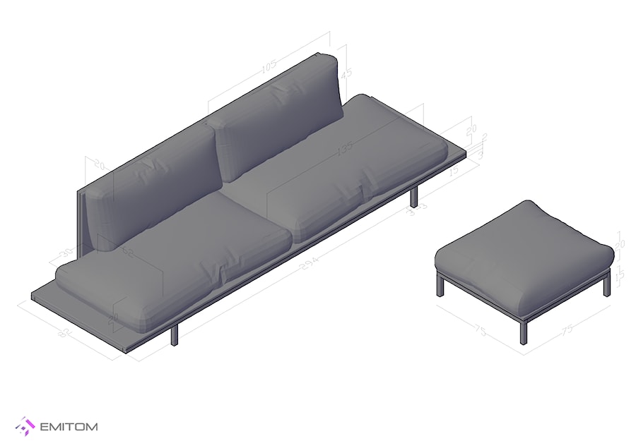 Kolekcja Smart Premium, sofa trzyosobowa - zdjęcie od Emitom_ Meble tapicerowane