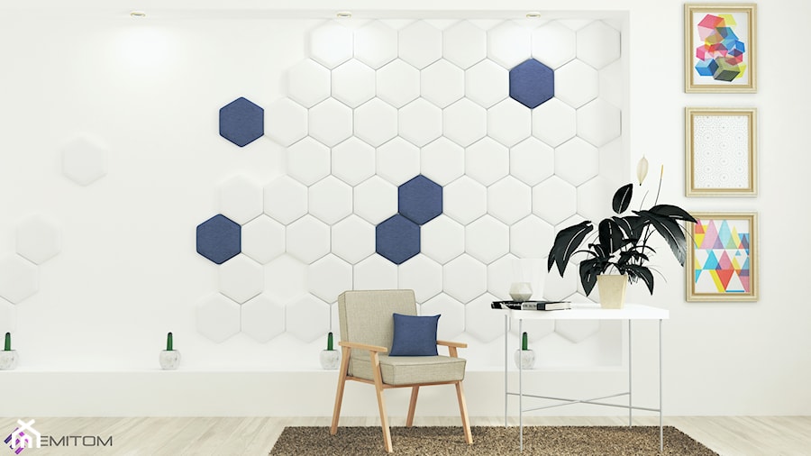 Panele tapicerowane, hexagon - zdjęcie od Emitom_ Meble tapicerowane