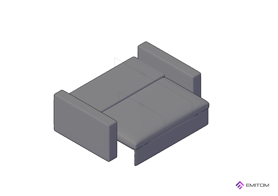 Kolekcja Peppa, sofa dwuosobowa - zdjęcie od Emitom_ Meble tapicerowane