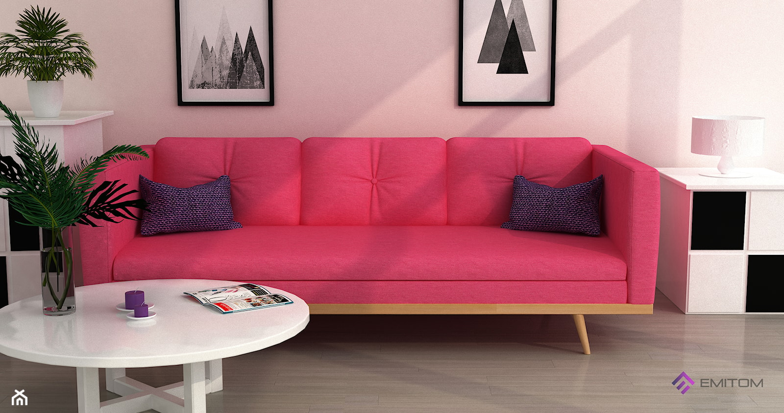 Kolekcja Elite Wood, sofa trzyosobowa - zdjęcie od Emitom_ Meble tapicerowane - Homebook