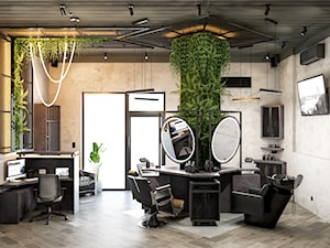 Charlie - studio barberskie w Katowicach - Wnętrza publiczne, styl industrialny - zdjęcie od MocnaPracownia