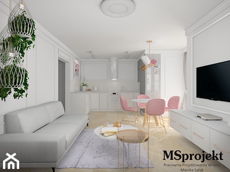 Aranżacje wnętrz - Salon: Modern Classic home - MSprojekt. Przeglądaj, dodawaj i zapisuj najlepsze zdjęcia, pomysły i inspiracje designerskie. W bazie mamy już prawie milion fotografii!