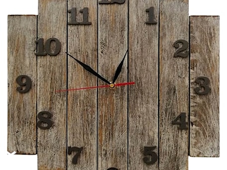 Aranżacje wnętrz - Salon: Zegar drewniany duży postarzany - Handmade by Marzena. Przeglądaj, dodawaj i zapisuj najlepsze zdjęcia, pomysły i inspiracje designerskie. W bazie mamy już prawie milion fotografii!