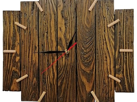 Aranżacje wnętrz - Salon: Zegar drewniany z desek duży - Handmade by Marzena. Przeglądaj, dodawaj i zapisuj najlepsze zdjęcia, pomysły i inspiracje designerskie. W bazie mamy już prawie milion fotografii!