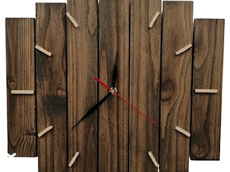Aranżacje wnętrz - Salon: Zegar drewniany z desek duży palisander - Handmade by Marzena. Przeglądaj, dodawaj i zapisuj najlepsze zdjęcia, pomysły i inspiracje designerskie. W bazie mamy już prawie milion fotografii!