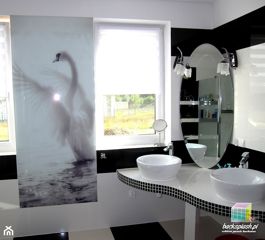 panele szklane do łazienki, szkło w łazience, szkło hartowane do łazien warszawa - Łazienka - zdjęcie od backsplash.pl
