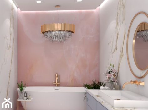 łazienka onyx różowy - zdjęcie od Forma Studio Marta Graczyk
