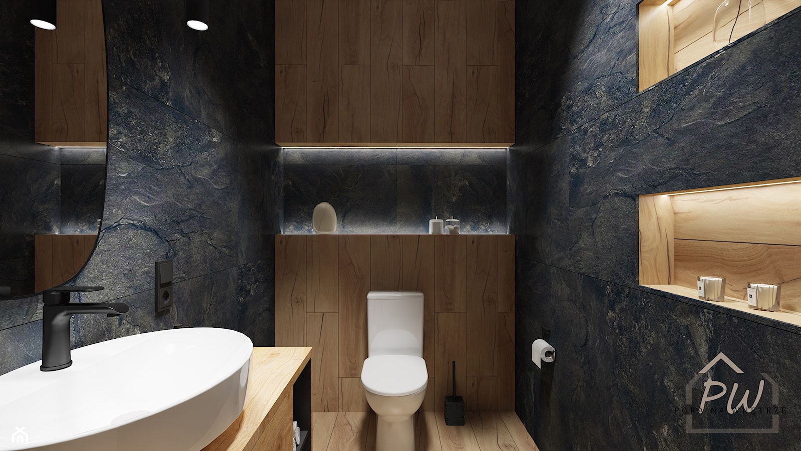 Małe WC - Łazienka, styl industrialny - zdjęcie od Pora na wnętrze - Homebook