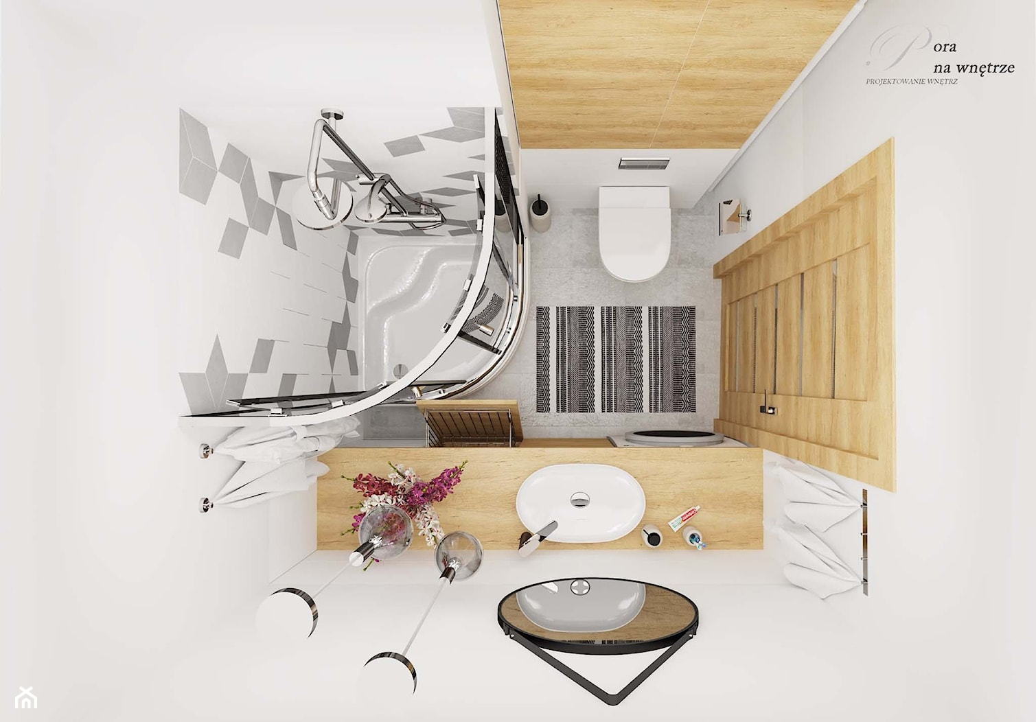 Łazienka w stylu skandynawskim - zdjęcie od Pora na wnętrze - Homebook