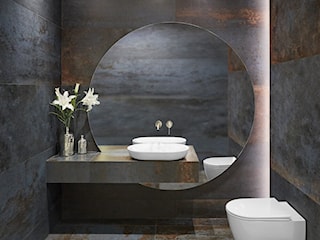 Łazienka z dużym lustrem COSTRUIRE METALLO NERO | Salon HOFF