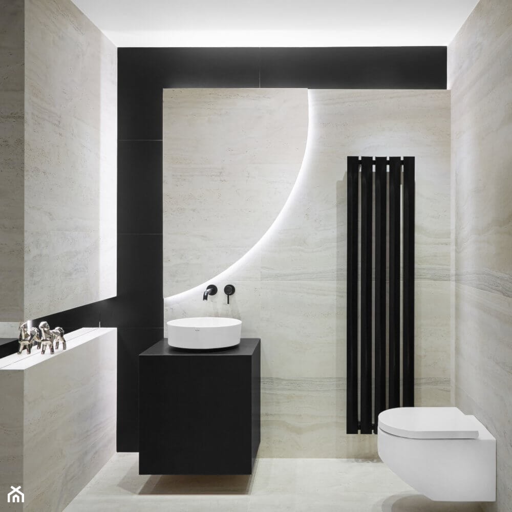 Czarno beżowa łazienka - zdjęcie od Salon HOFF - Homebook