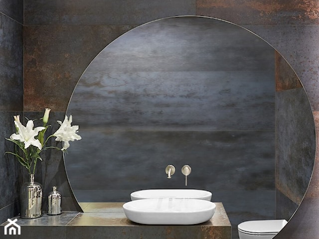 Łazienka z dużym lustrem COSTRUIRE METALLO NERO | Salon HOFF