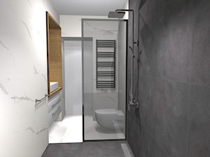 Mała łazienka na poddaszu ver1 - zdjęcie od haba projekty