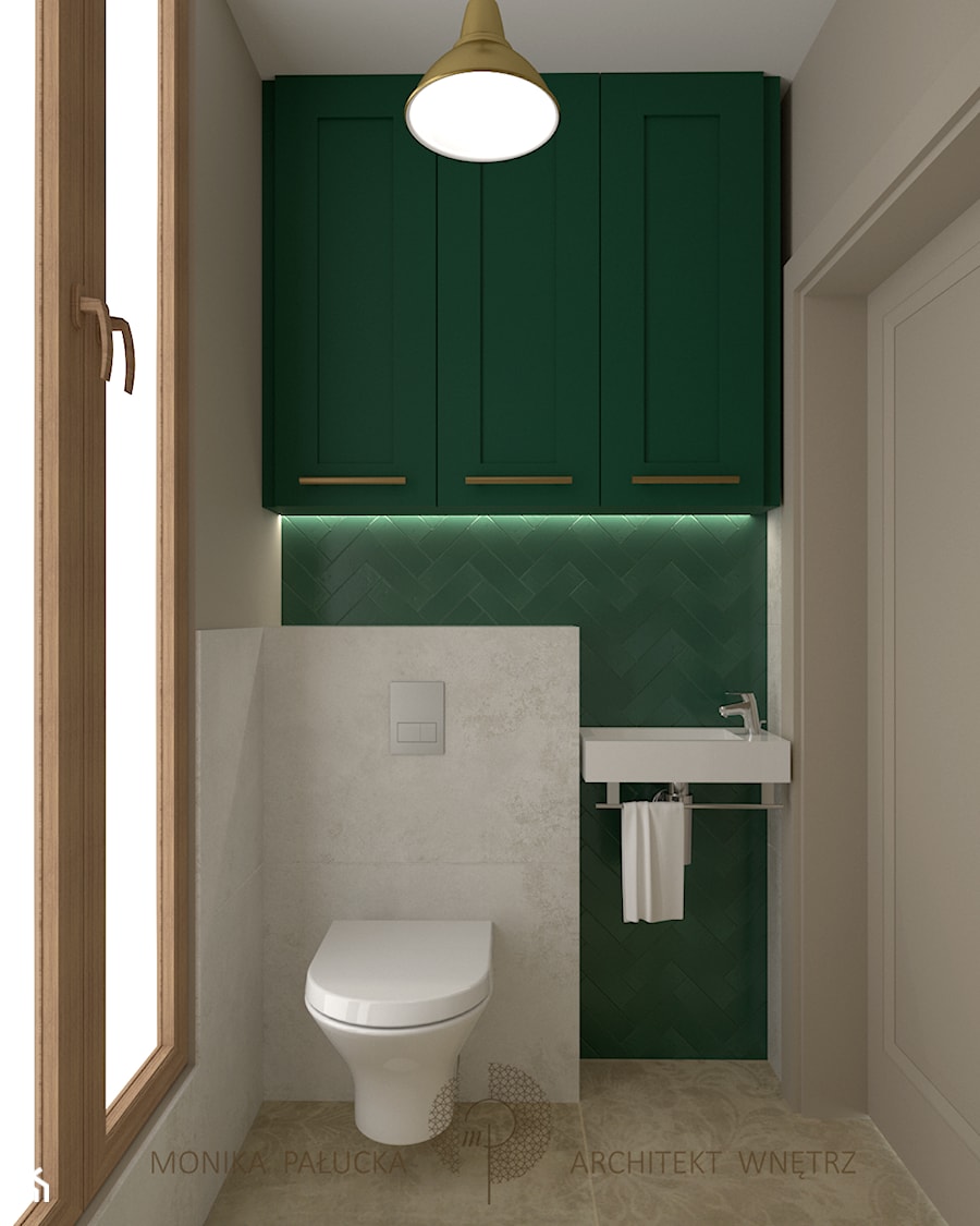 Butelkowa toaleta - zdjęcie od Monika Pałucka Architekt Wnętrz