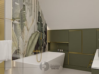 Zielona łazienka w stylu art&deco