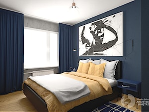 Sypialnia w granacie - zdjęcie od Monika Pałucka Architekt Wnętrz