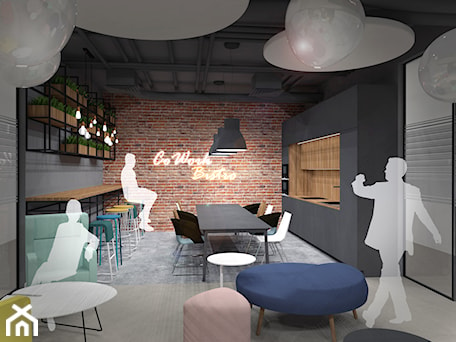 Aranżacje wnętrz - Wnętrza publiczne: Biura- Cowork Bistro - Wnętrza publiczne - ARCHITOM MIDURA. Przeglądaj, dodawaj i zapisuj najlepsze zdjęcia, pomysły i inspiracje designerskie. W bazie mamy już prawie milion fotografii!