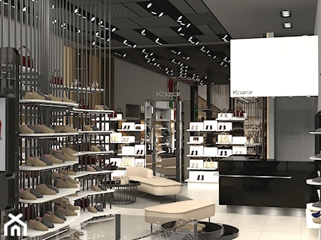 Aranżacje wnętrz - Wnętrza publiczne: Store Design - Kazar - Wnętrza publiczne - ARCHITOM MIDURA. Przeglądaj, dodawaj i zapisuj najlepsze zdjęcia, pomysły i inspiracje designerskie. W bazie mamy już prawie milion fotografii!