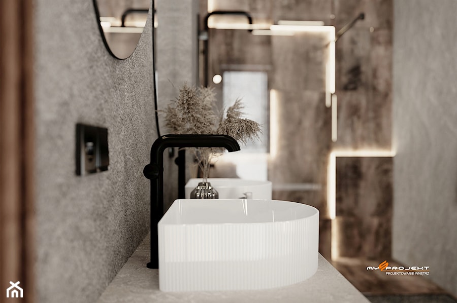 Projekt łazienki w Nieporęcie - Łazienka, styl nowoczesny - zdjęcie od Mysprojekt Marek Myszkowski
