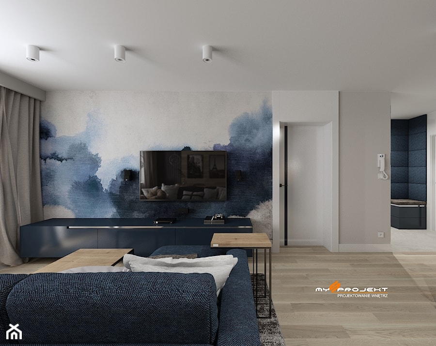 Projekt mieszkania w Nasielsku - Salon, styl nowoczesny - zdjęcie od Mysprojekt Marek Myszkowski