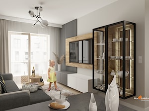 Projekt mieszkania Nowy Dwór Mazowiecki - Salon, styl vintage - zdjęcie od Mysprojekt Marek Myszkowski