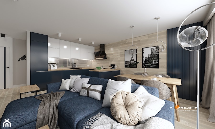 Projekt mieszkania w Nasielsku - Kuchnia, styl skandynawski - zdjęcie od Mysprojekt Marek Myszkowski