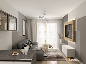 Projekt mieszkania Nowy Dwór Mazowiecki - Salon, styl nowoczesny - zdjęcie od Mysprojekt Marek Myszkowski