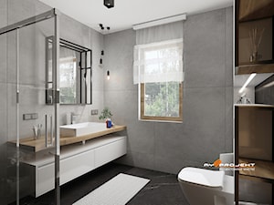 Projekt łazienki w Dąbrowie Chotomowskiej. - Łazienka, styl minimalistyczny - zdjęcie od Mysprojekt Marek Myszkowski