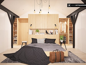 DOM JP W LUSÓWKU - Średnia biała sypialnia, styl nowoczesny - zdjęcie od LUCYNA JAŚKIEWICZ Architektura & Wnętrza