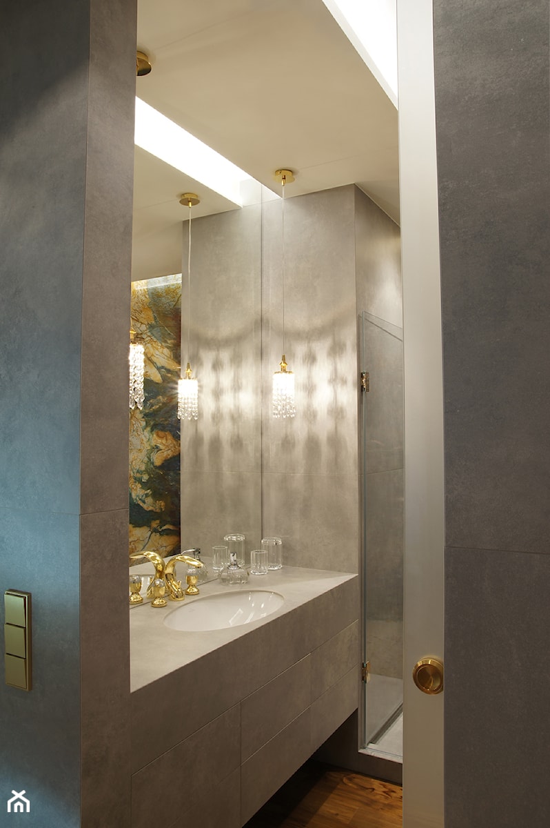 ZŁOTE - Średnia łazienka, styl glamour - zdjęcie od SAFRANOW