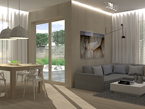 Dom w Łomiankach 2 - Salon, styl nowoczesny - zdjęcie od LOMAdesign