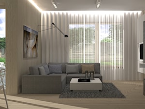 Dom w Łomiankach 2 - Salon, styl nowoczesny - zdjęcie od LOMAdesign