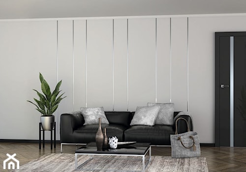 Vetro - Duży biały salon, styl minimalistyczny - zdjęcie od DRE