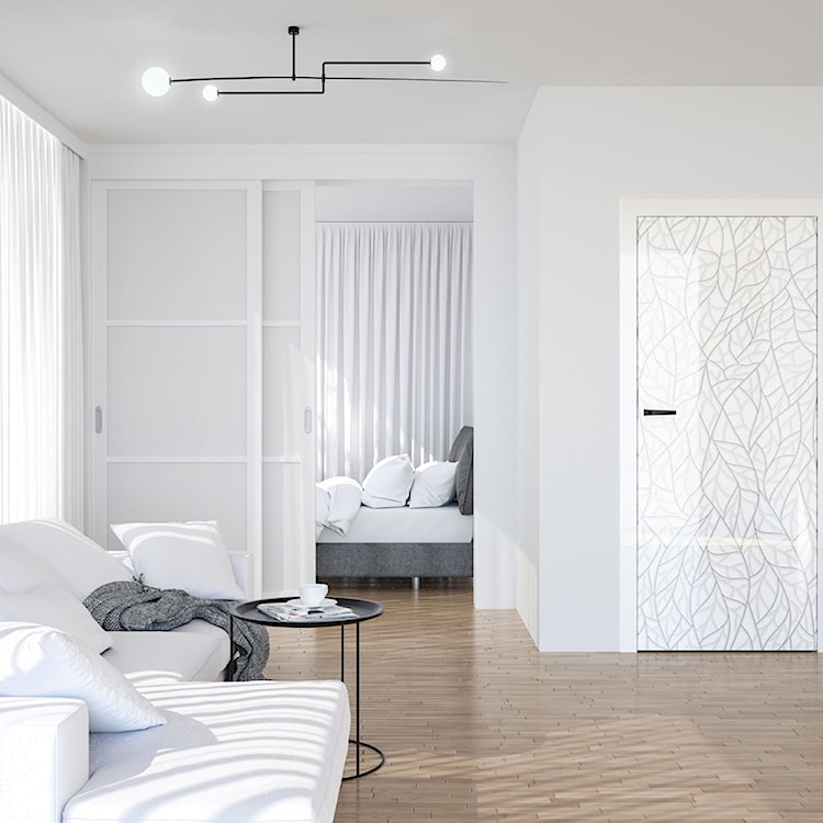 nowoczesny salon, jakie drzwi do salonu, białe drzwi